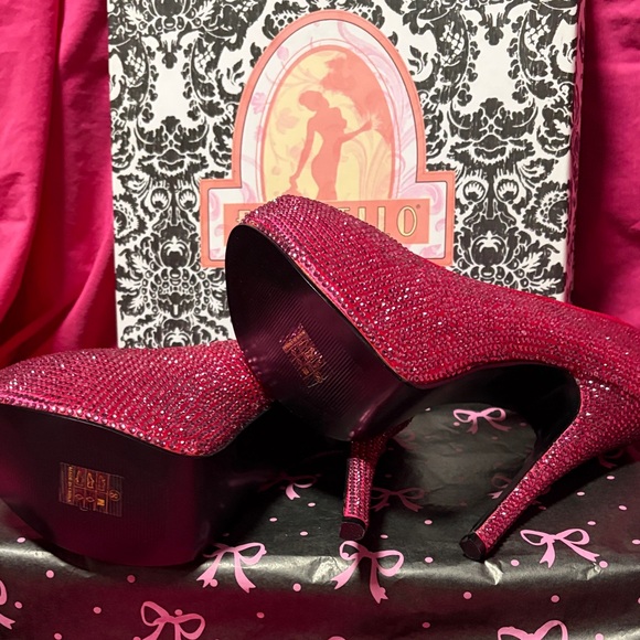 Bordello Fuchsia Sparkle Heels - Picture 4 of 5